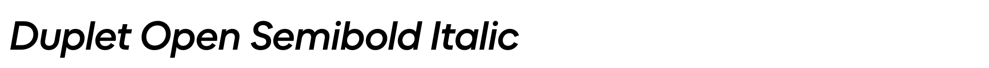 Duplet Open Semibold Italic image